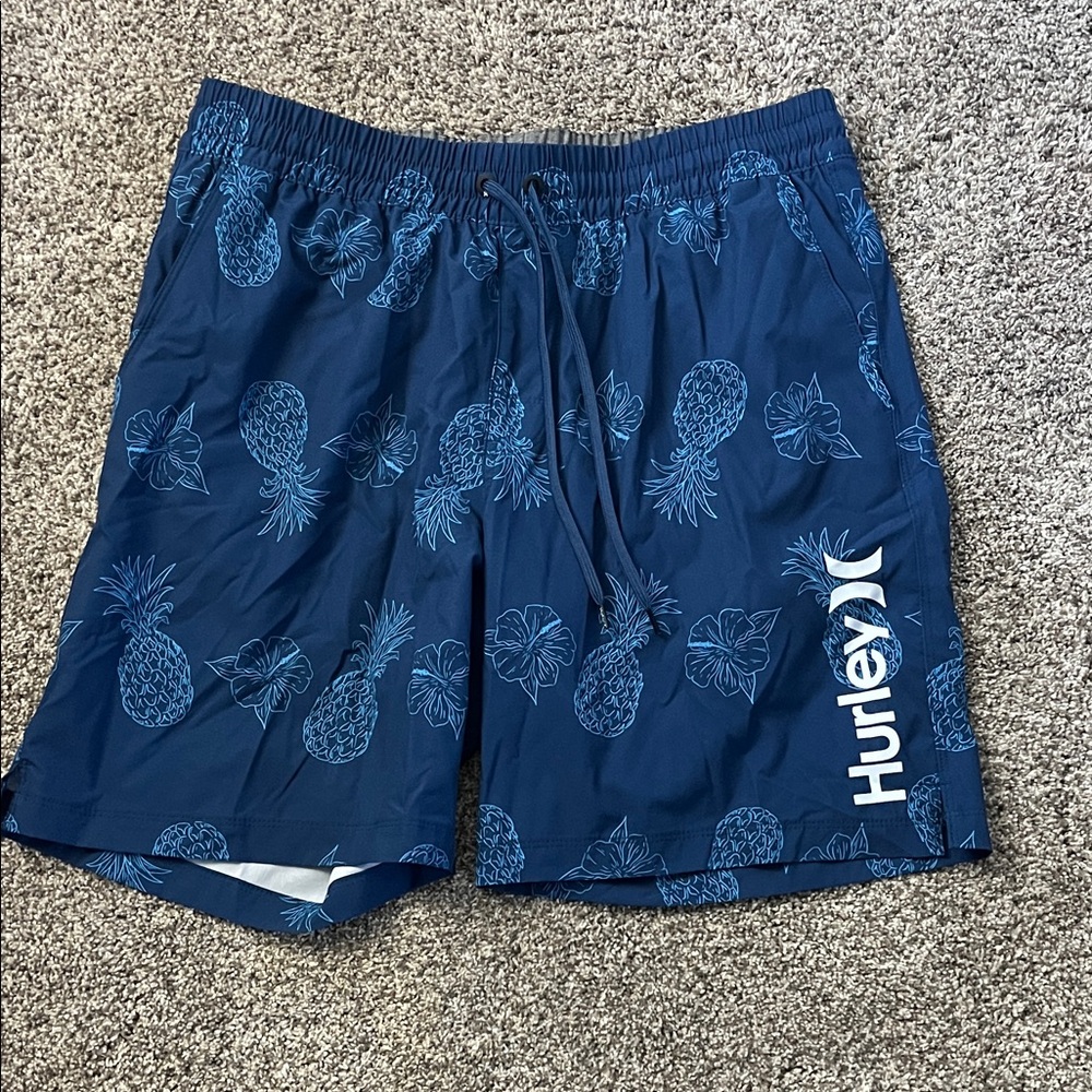 Hurley Men's Navy Pineapple Print Board Shorts